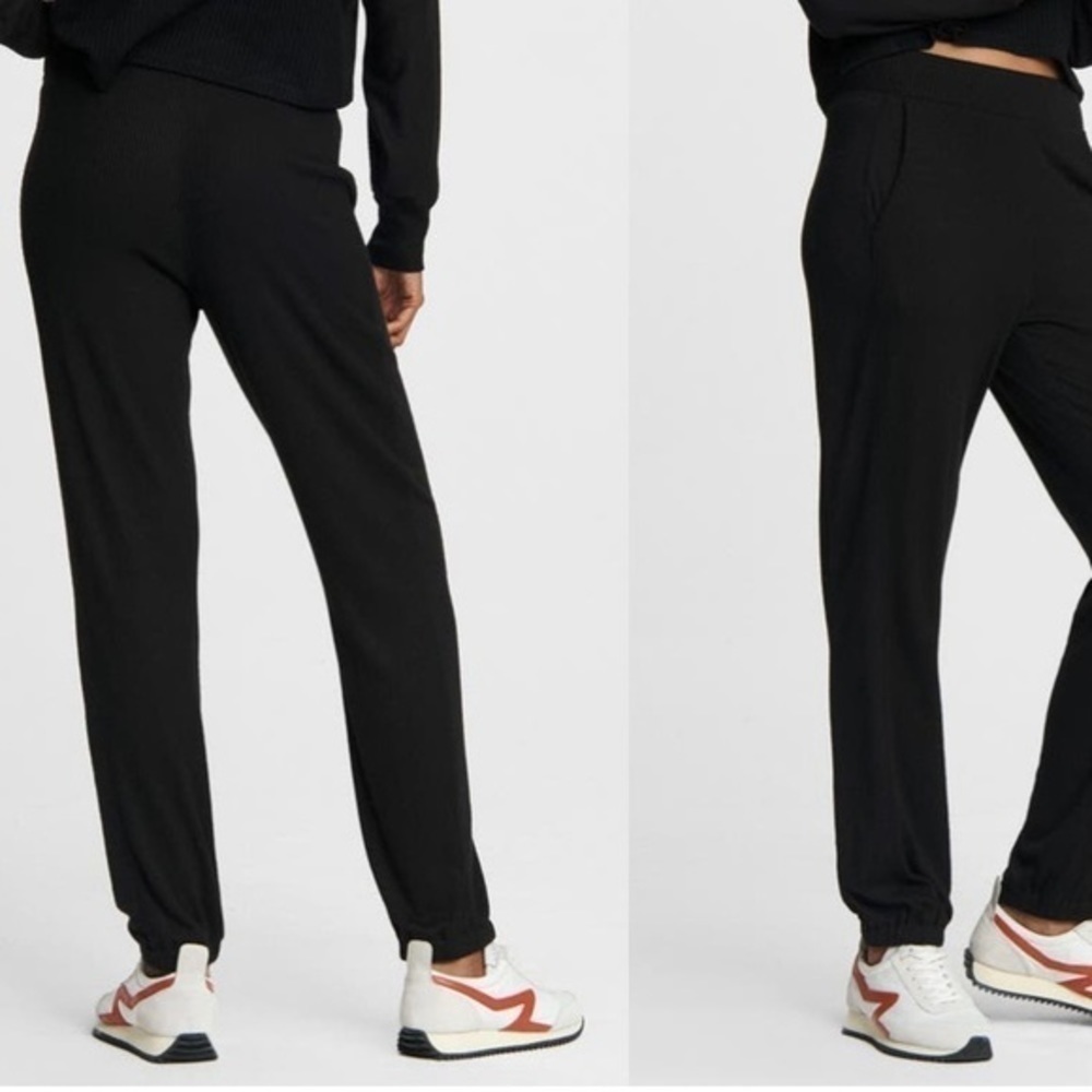 rag & bone Rib Knit Joggers in Black Size S - Picture 2 of 12